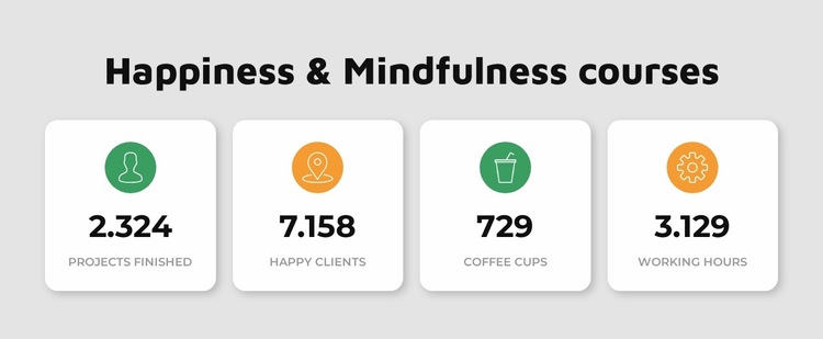 Happiness courses Website Builder Templates