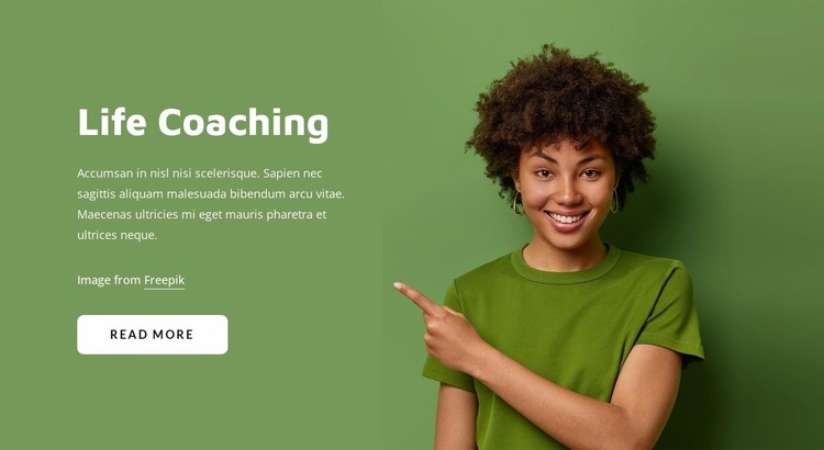 Online life coaching Website Mockup