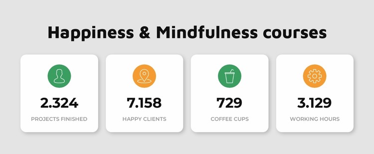 Happiness courses Website Mockup