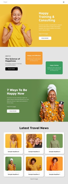 Happiness Consulting - Custom WordPress Theme