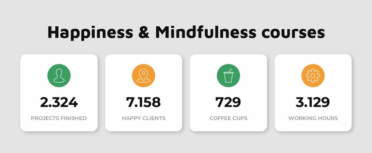 Happiness courses WordPress Website Builder