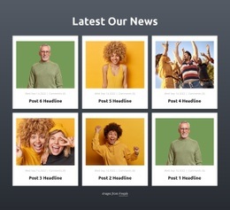 Latest Our News Bootstrap 4