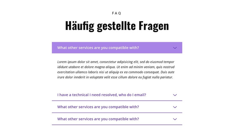 Die richtigen Fragen stellen Website Builder-Vorlagen