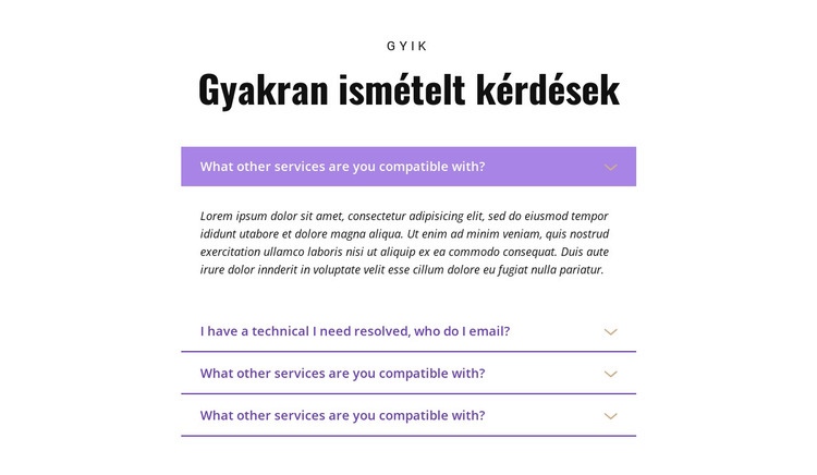 Helyes kérdések feltevése HTML Sablon