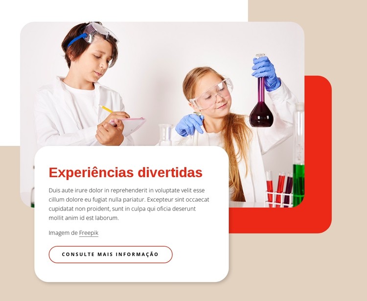 Experiências de química divertidas Template CSS