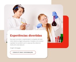 Experiências De Química Divertidas - Modelo De Página HTML