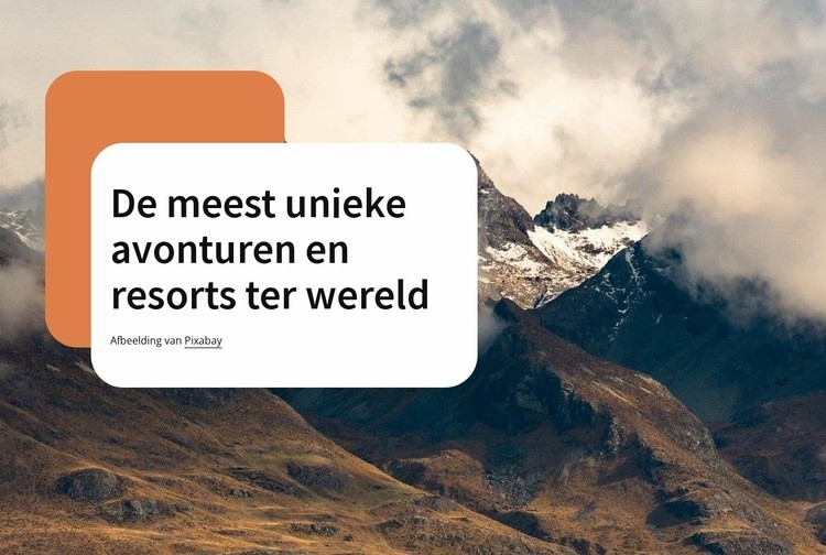 Onvergetelijk avontuur HTML5-sjabloon