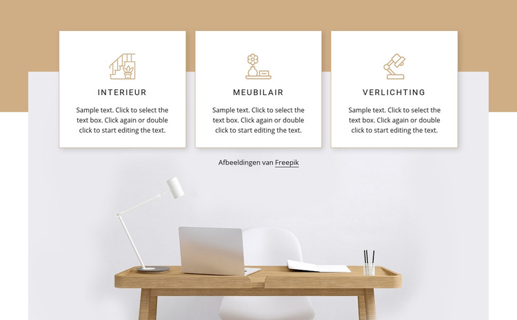 Kantoor aan huis interieur WordPress-thema