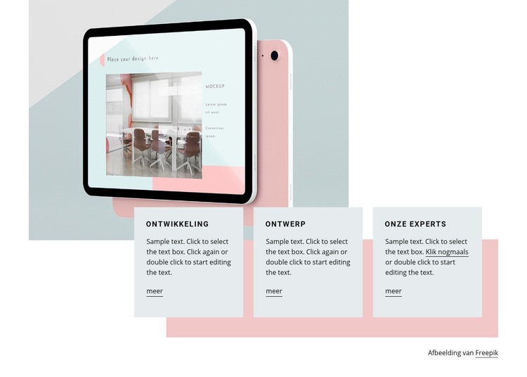 Diensten voor ontwikkeling van mobiele apps Website mockup