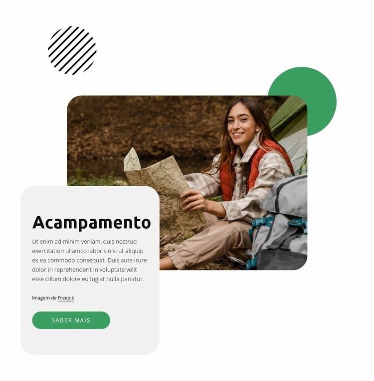 Parque Nacional de camping Construtor de sites HTML