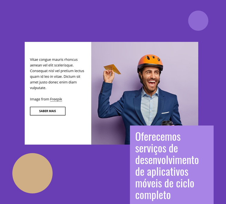 Desenvolvimento de aplicativo móvel de ciclo completo Modelo de site