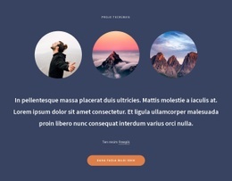 Metin Ve Daire Içine Alınmış 3 Resim - HTML Website Creator