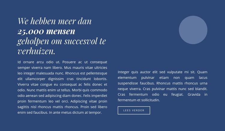 Tekst met cirkelvorm CSS-sjabloon