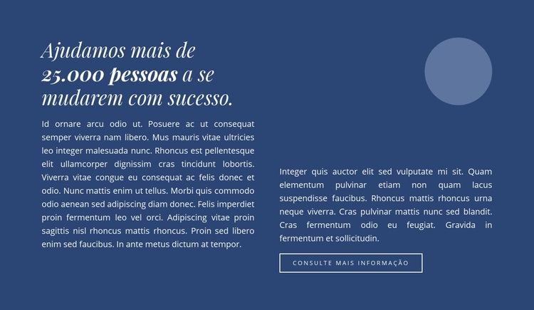 Texto com forma de círculo Design do site