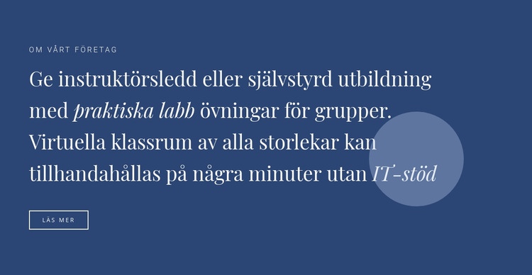 Text och knapp med form CSS -mall