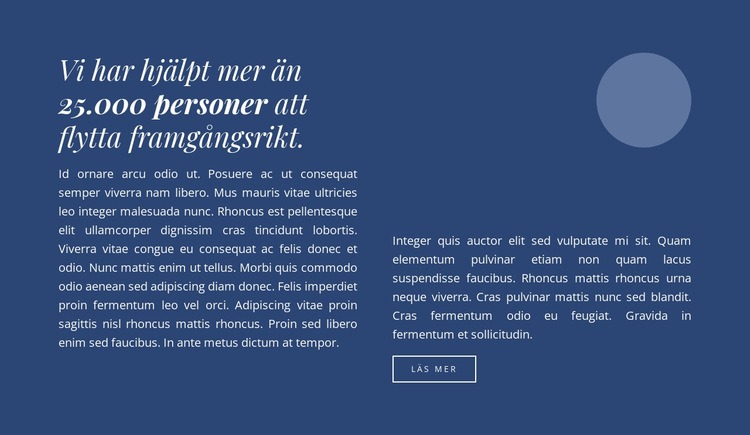 Text med cirkelform CSS -mall