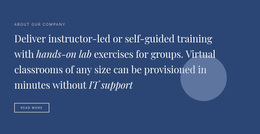 Text And Button With Shape - Website Design