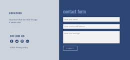 Contact Block With Form Responsive Site