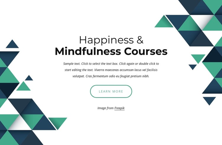 Happiness and mindfulness courses CSS Template