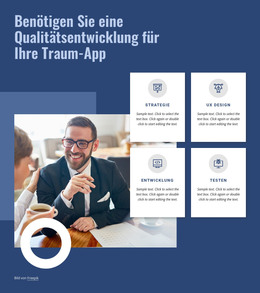 Qualitätsentwicklung Für Ihre App - HTML- Und CSS-Vorlage