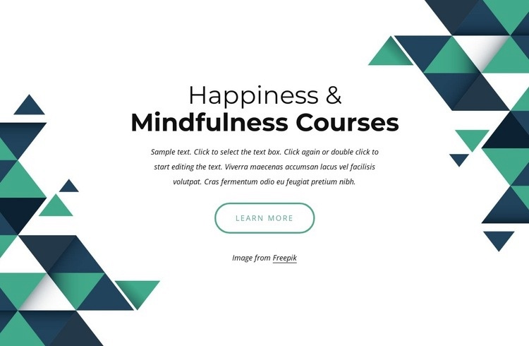 Happiness and mindfulness courses Elementor Template Alternative