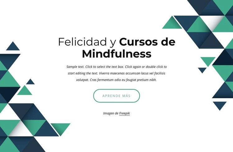 Cursos de felicidad y mindfulness Plantillas de creación de sitios web