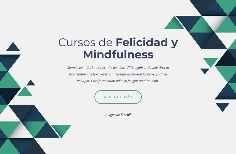 Cursos de felicidad y mindfulness Plantillas de creación de sitios web