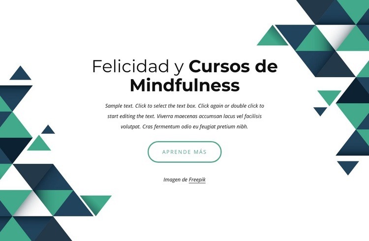 Cursos de felicidad y mindfulness Diseño de páginas web