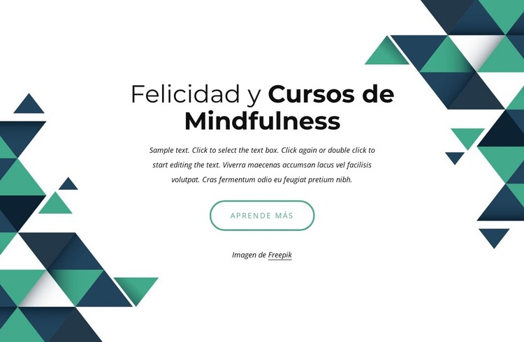 Cursos de felicidad y mindfulness Plantilla HTML