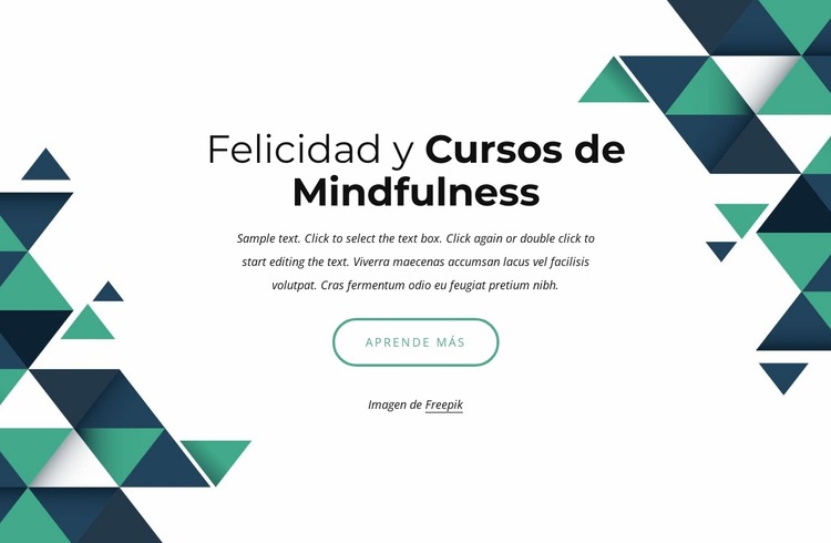 Cursos de felicidad y mindfulness Plantilla Joomla
