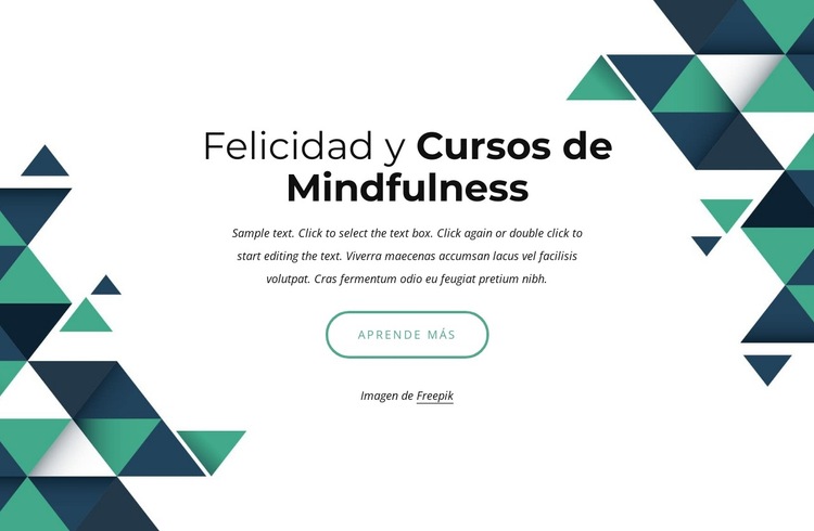 Cursos de felicidad y mindfulness Plantilla de sitio web