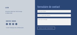 Bloc De Contact Avec Formulaire