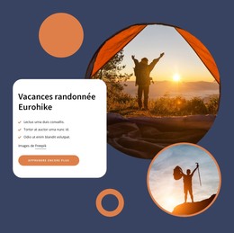 Conception De Pages HTML Pour Vacances À Pied Eurorandonnée