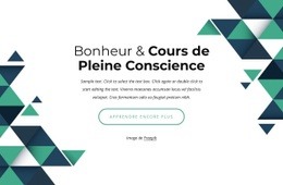 Cours De Bonheur Et Pleine Conscience - Modèle HTML5 Réactif