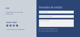 Bloc De Contact Avec Formulaire