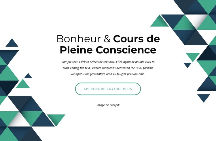 Cours de bonheur et pleine conscience Modèle de site Web