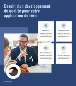 Développement De La Qualité Pour Votre Application - Modèle D'Une Page Gratuit