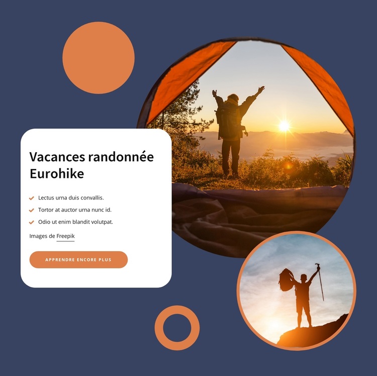 Vacances à pied Eurorandonnée Thème WordPress