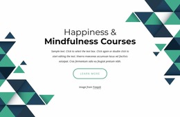 Happiness And Mindfulness Courses - Free HTML Website Builder