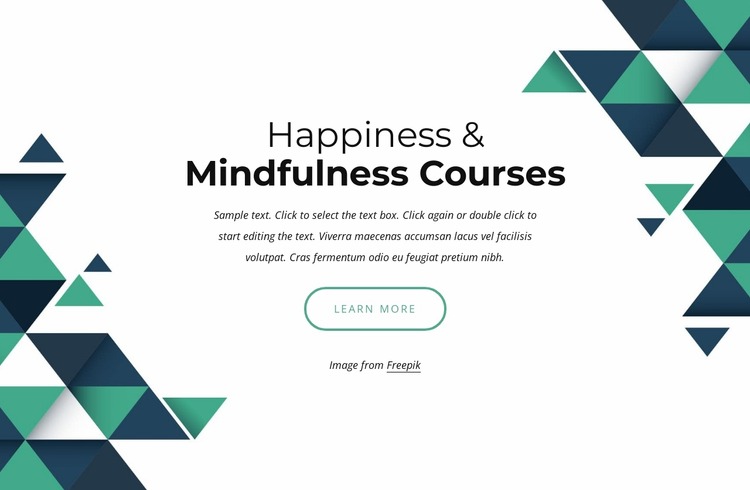Happiness and mindfulness courses Html Website Builder