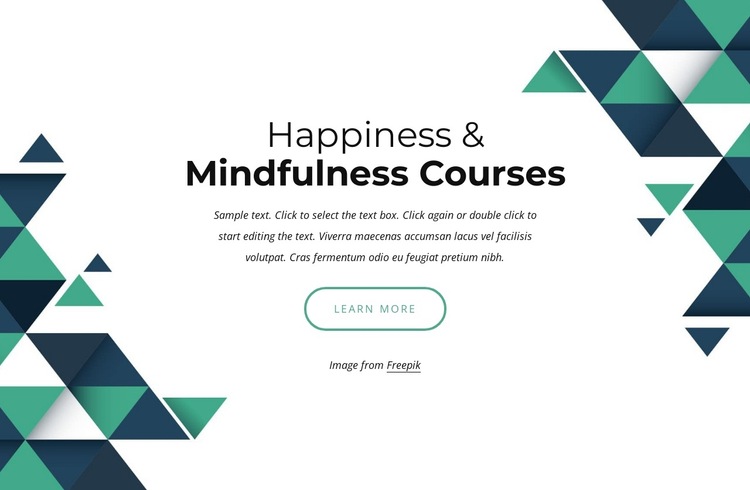 Happiness and mindfulness courses HTML5 Template