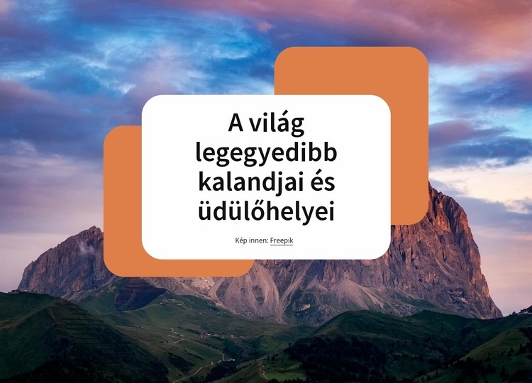 Természetjáró vakációink HTML Sablon