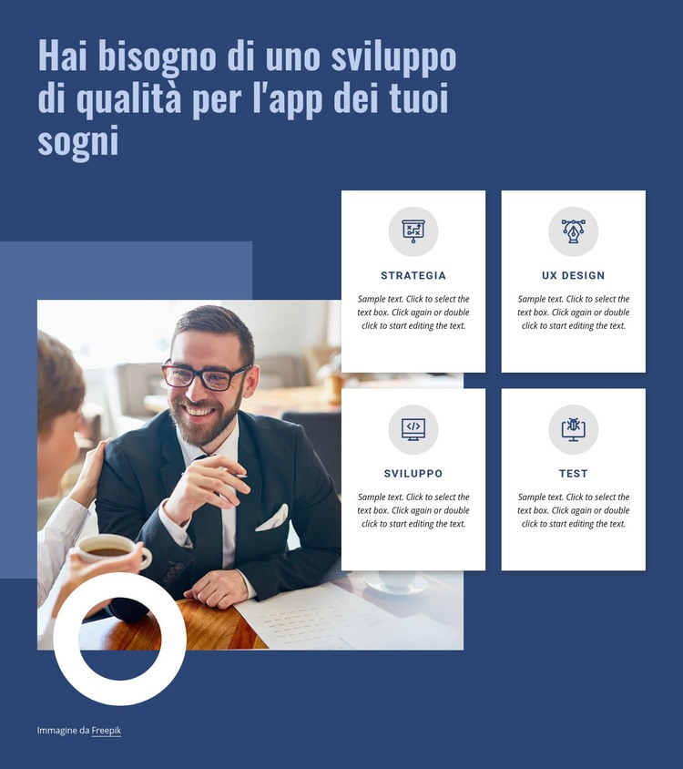 Sviluppo di qualità per la tua app Costruttore di siti web HTML