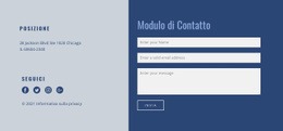 Blocco Contatti Con Modulo - Modello HTML5 Reattivo
