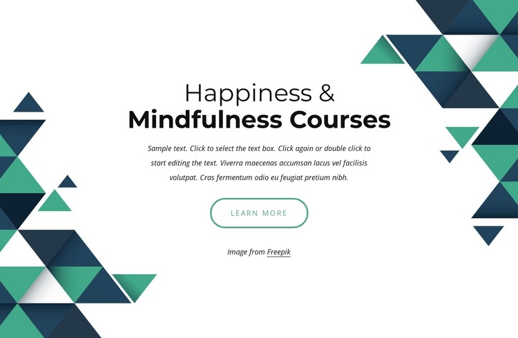 Happiness and mindfulness courses Joomla Page Builder