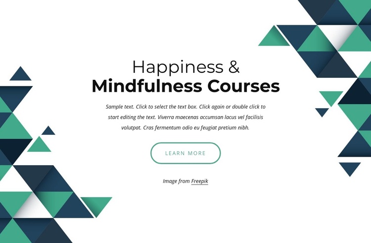 Happiness and mindfulness courses Joomla Template
