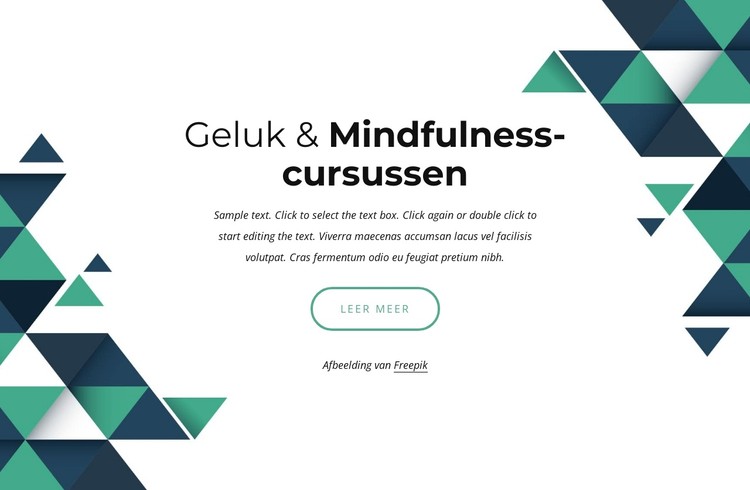 Geluk en mindfulness cursussen CSS-sjabloon