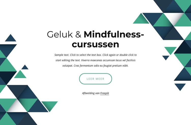 Geluk en mindfulness cursussen HTML-sjabloon