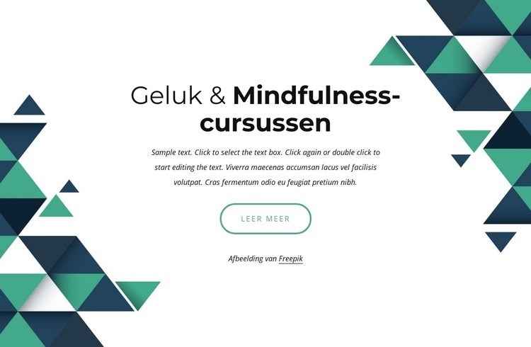 Geluk en mindfulness cursussen HTML5-sjabloon