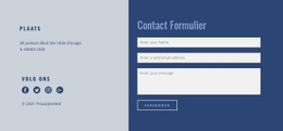 Pagina-Indeling Voor Contactblok Met Formulier